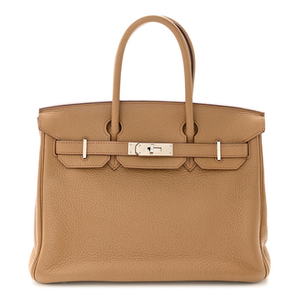 Hermes Taurillon Clemence Birkin 30 Biscuit 1 of 16
