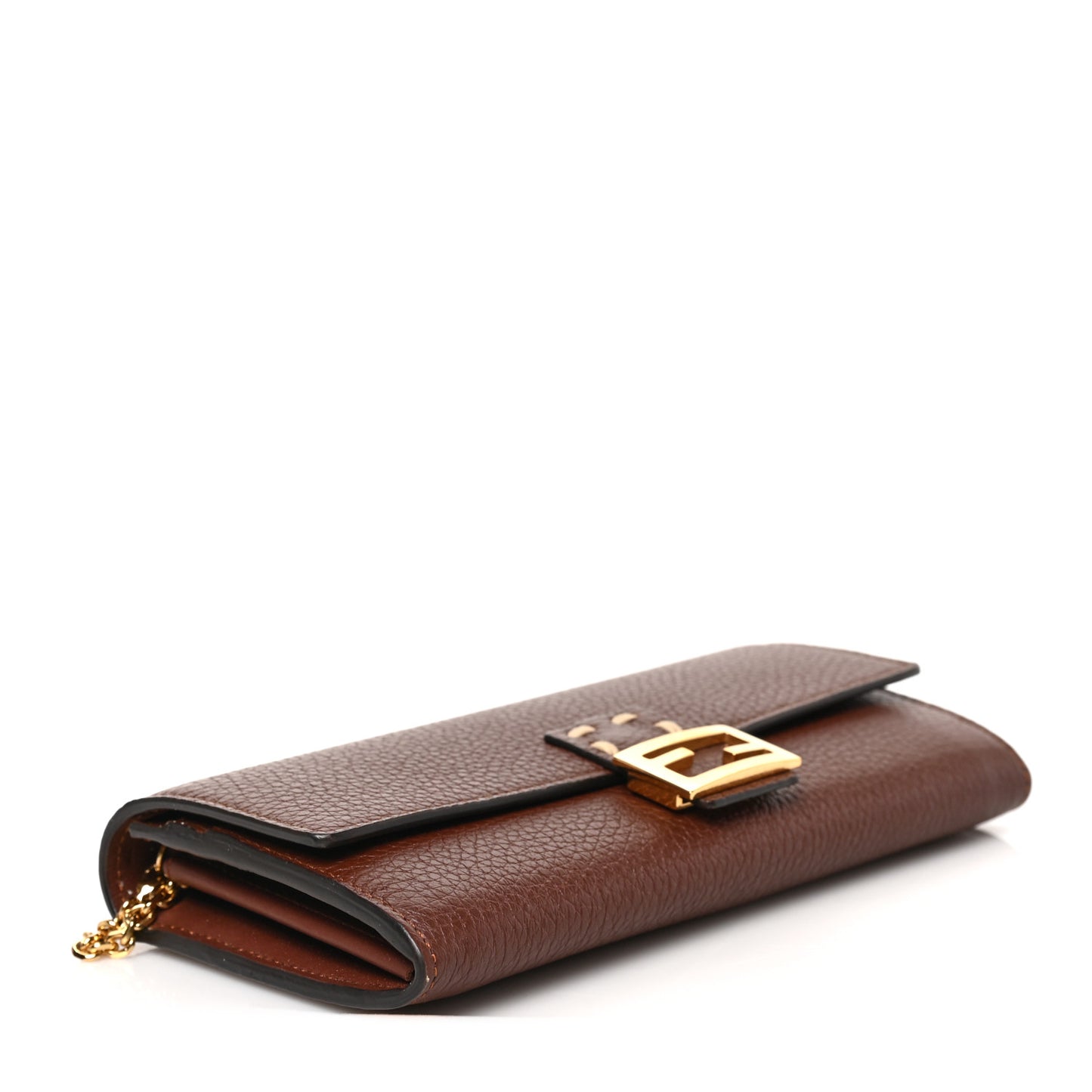 Vitello Stampa Granata Macro Stitchings Continental Wallet On Chain Ghianda