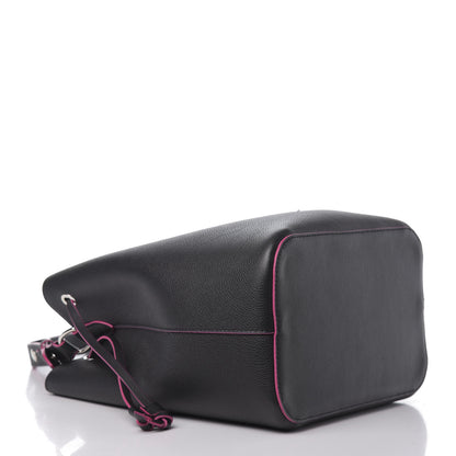 Louis Vuitton Calfskin Lockme Bucket Black 4 of 9