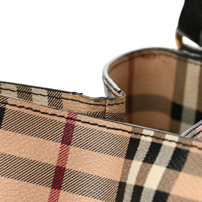 Burberry Haymarket Check Small Canterbury Tote Chocolate 11 of 11