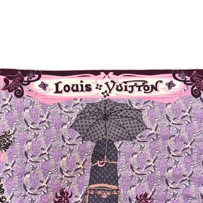 Louis Vuitton Silk Louis A Paris Square Scarf Rose 2 of 3