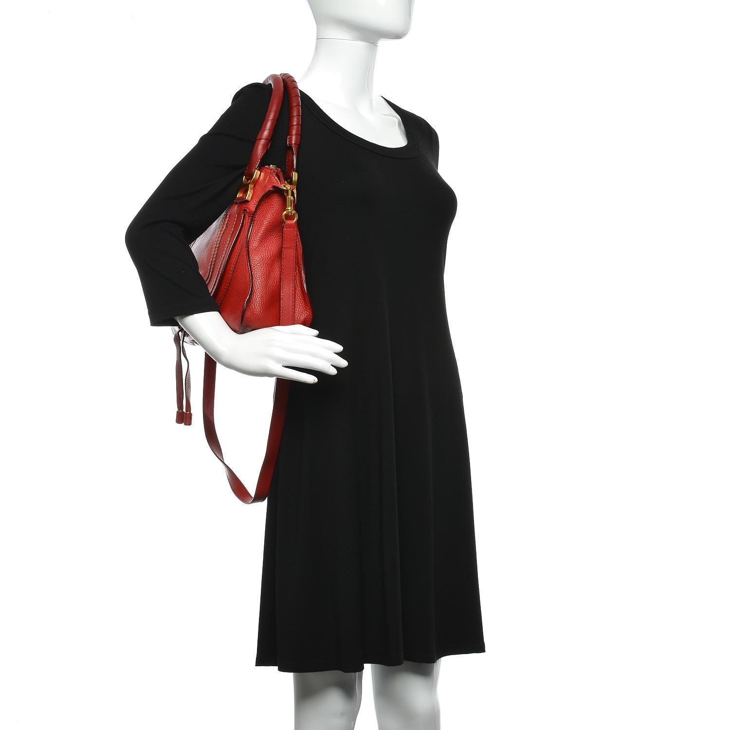 Chloe Calfskin Medium Marcie Satchel Acerola 2 of 15