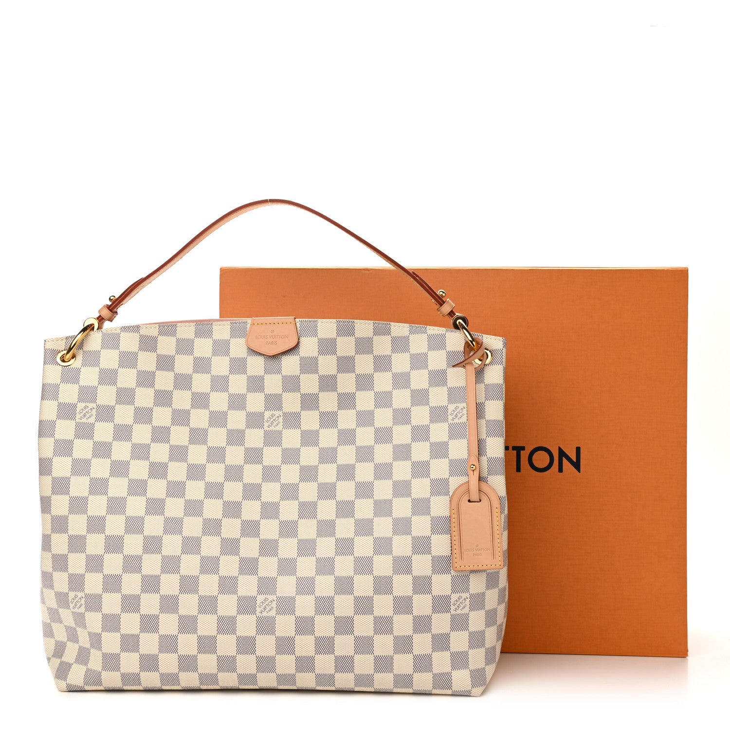 Louis Vuitton Damier Azur Graceful MM Rose Ballerine 11 of 11