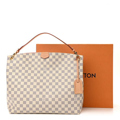 Louis Vuitton Damier Azur Graceful MM Rose Ballerine 11 of 11