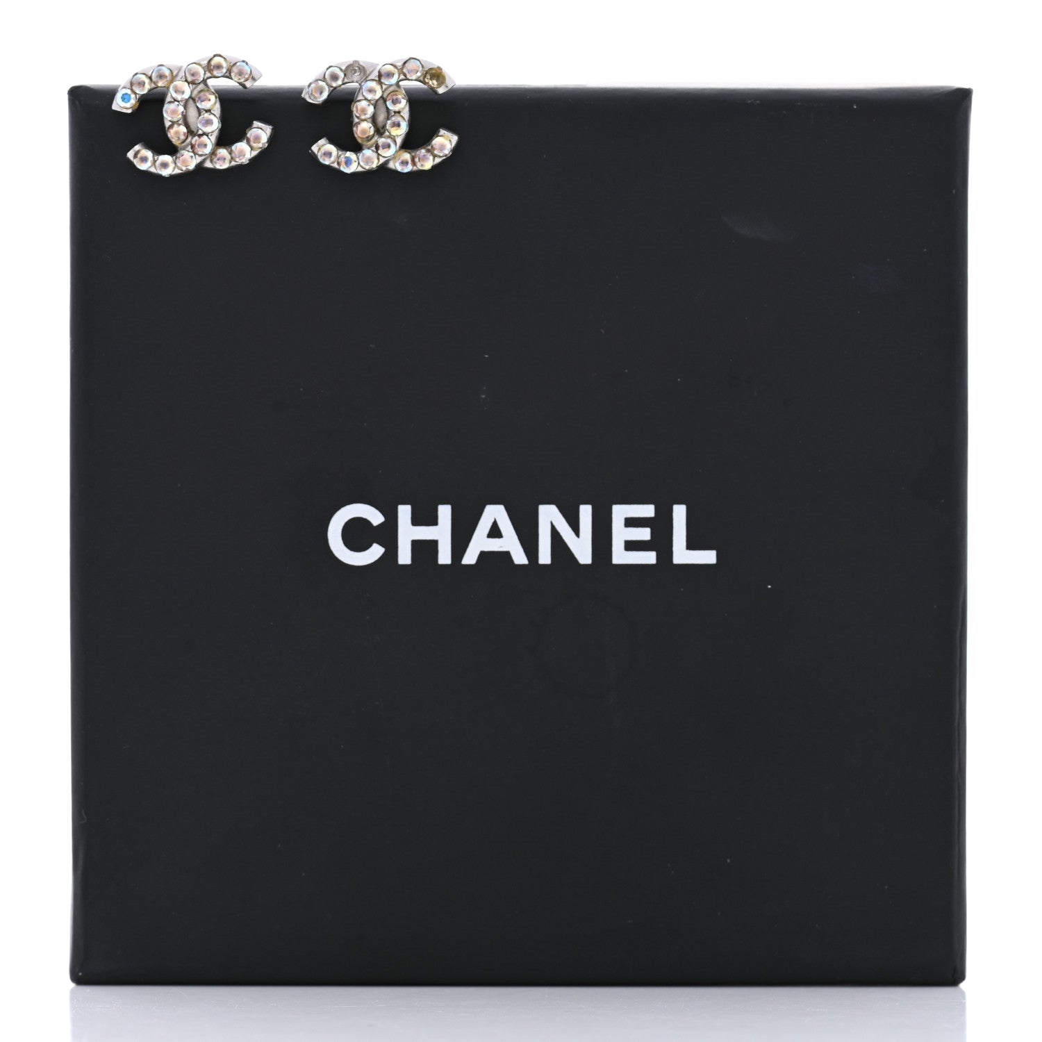 Chanel Iridescent Crystal CC Earrings Multicolor 7 of 7