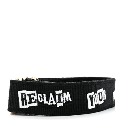 Valentino Garavani X JAMIE REID Canvas Embroidered Rockstud Guitar Strap Black 2 of 7