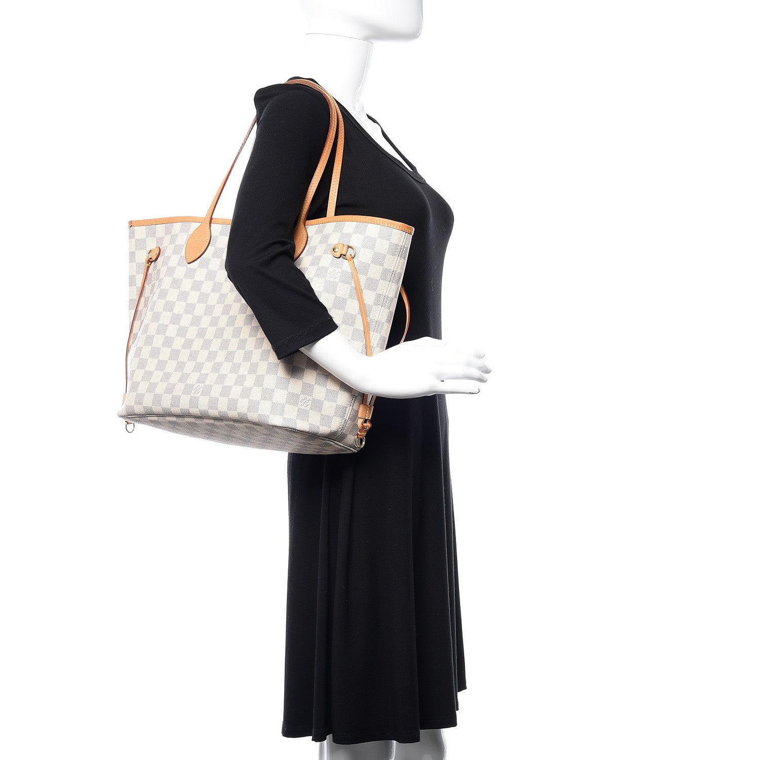 Louis Vuitton Damier Azur Neo Neverfull MM Rose Ballerine 2 of 10