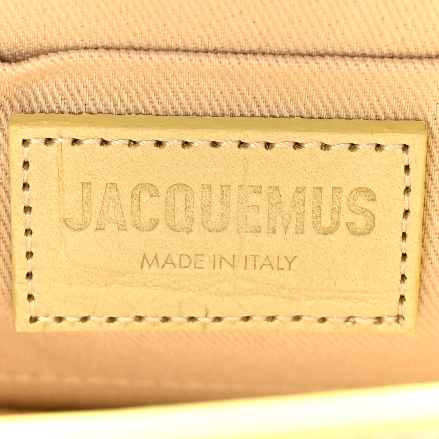 Jacquemus Calfskin Crocodile Embossed Le Chiquito Long Pale Yellow 6 of 8