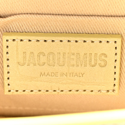 Jacquemus Calfskin Crocodile Embossed Le Chiquito Long Pale Yellow 6 of 8