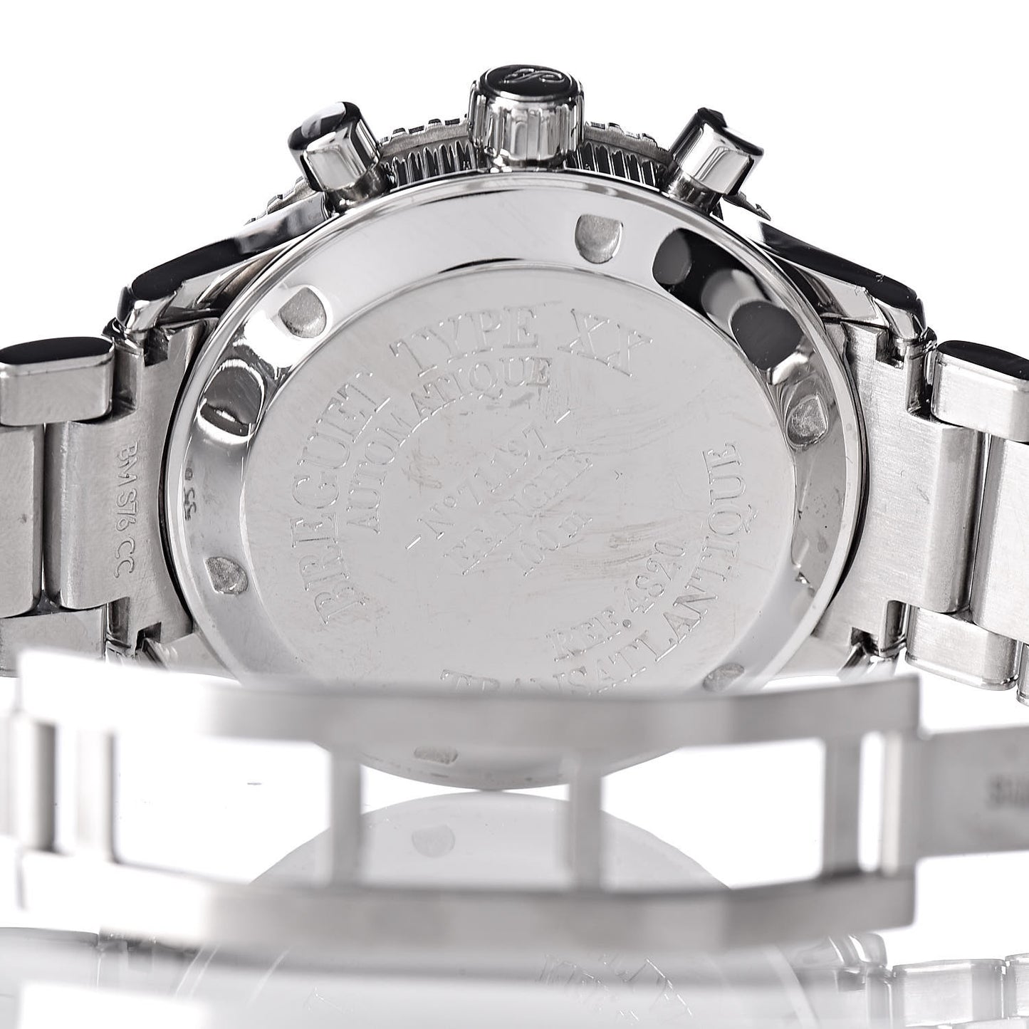 Stainless Steel 33mm Type XX Transatlantique Automatic Watch Black 4820ST/D2/S76