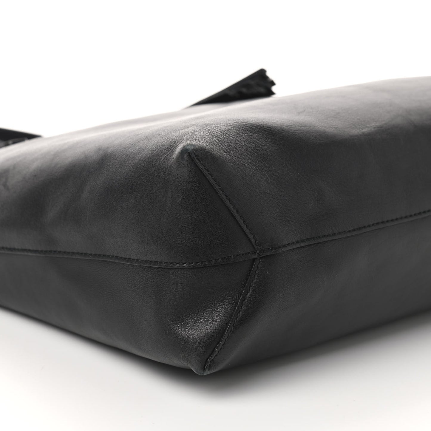 Calfskin Large Horsebit Tote Black