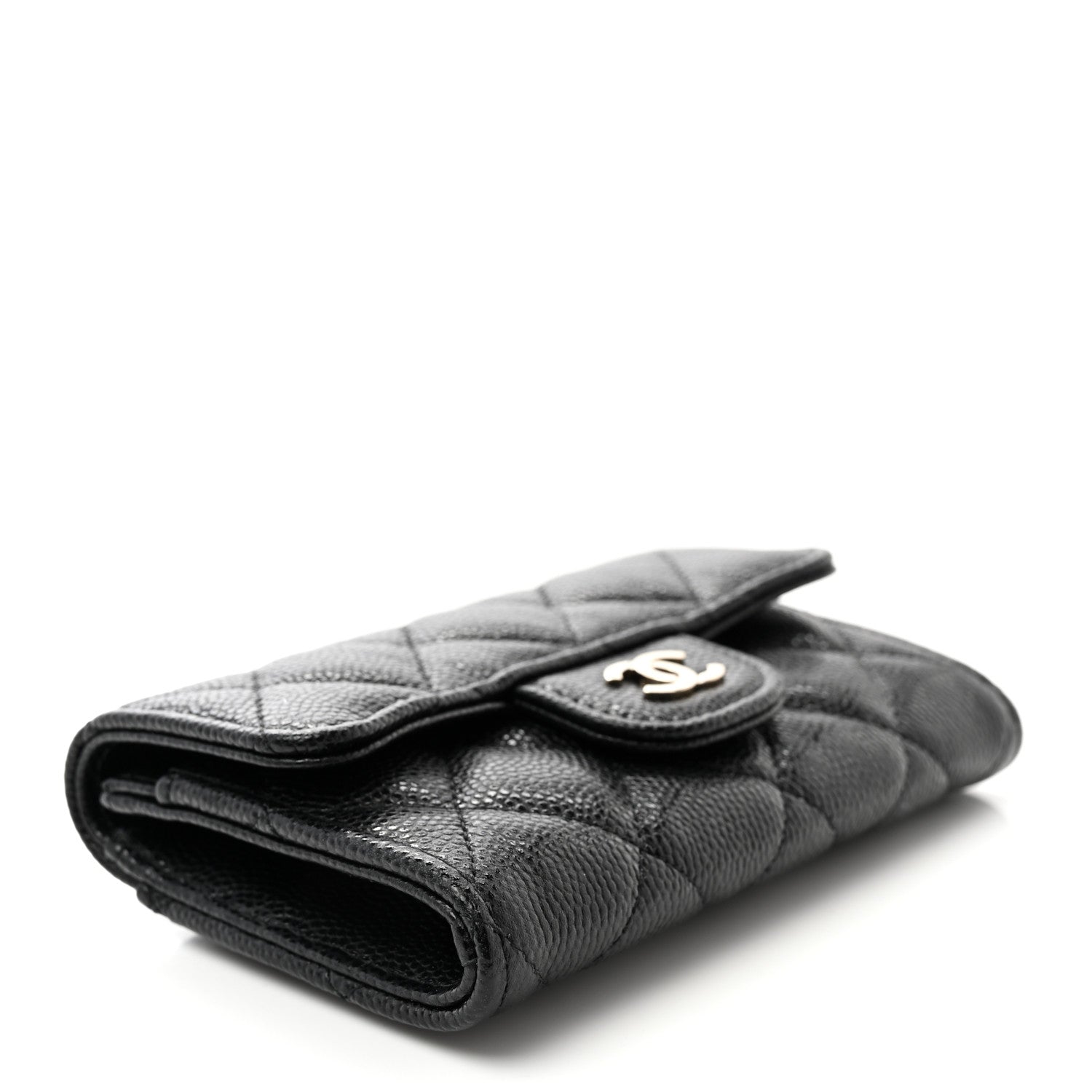 Chanel Caviar Quilted Flap Card Holder Wallet Black 4 of 9