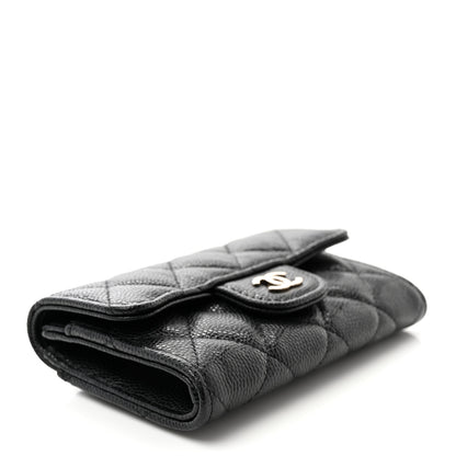 Chanel Caviar Quilted Flap Card Holder Wallet Black 4 of 9