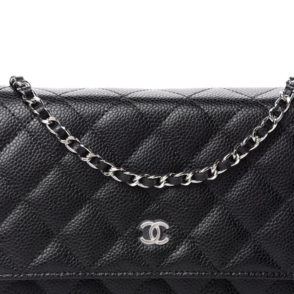 Chanel Caviar Quilted Wallet On Chain WOC Black 11 of 12