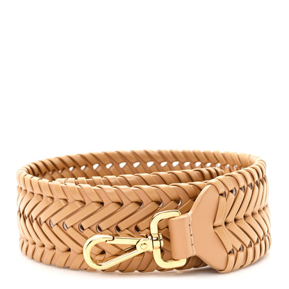 Fendi Vitello Baltico Shiny Nappa Lace Up Strap You Beige 1 of 4
