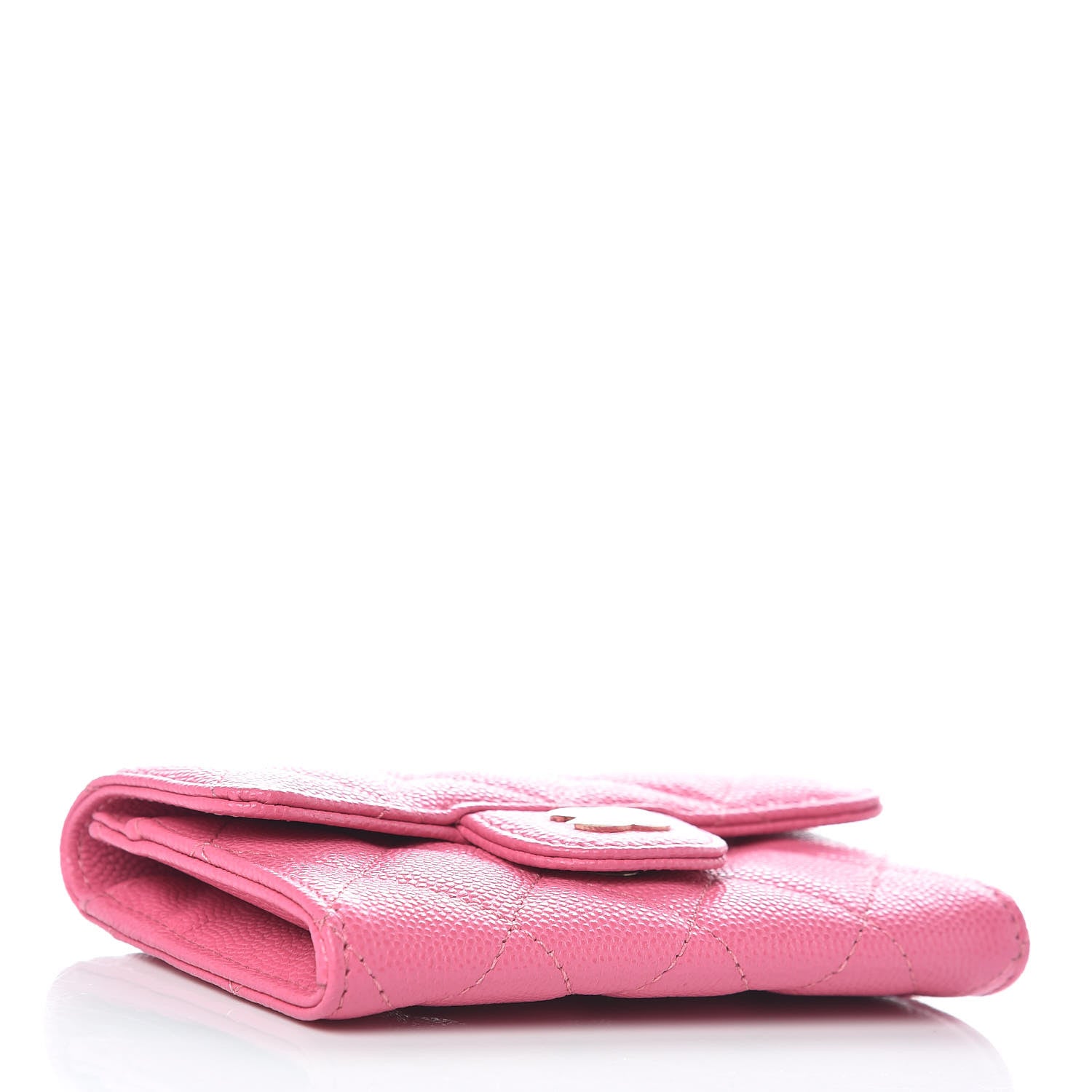 Chanel Caviar Quilted Card Flap Holder Pink 4 of 9