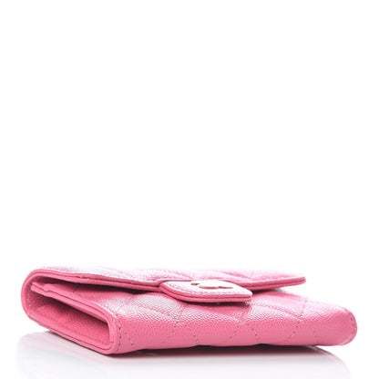 Chanel Caviar Quilted Card Flap Holder Pink 4 of 9