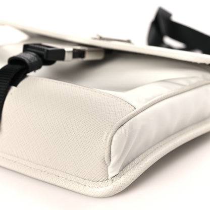 Prada Re-Nylon Saffiano Smartphone Case Crossbody Talco 8 of 9