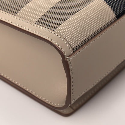 Burberry Smooth Calfskin Canvas Check Mini Pocket Bag Dusty Sand Soft Fawn 10 of 11