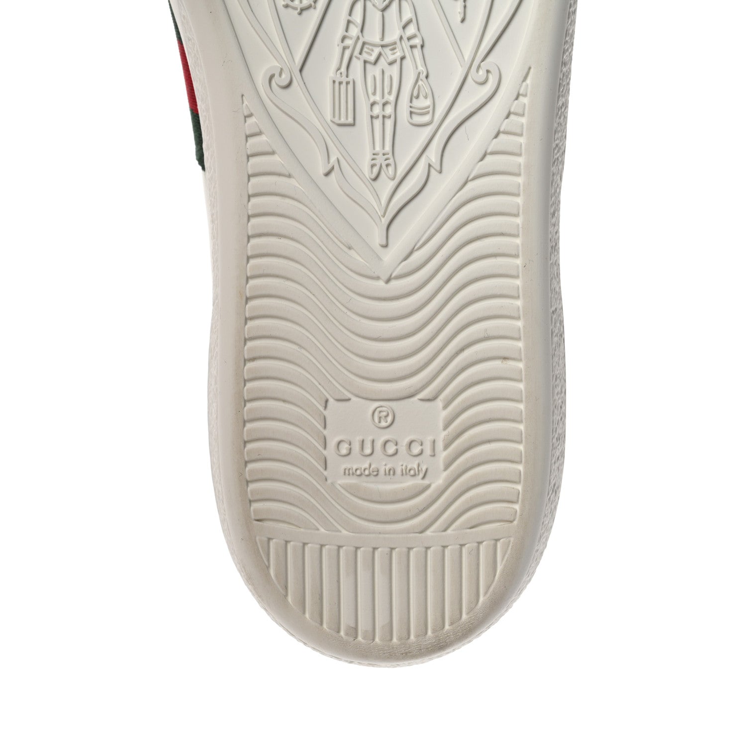 Gucci Calfskin Ayers Bee Embroidered Womens Ace Sneakers 38 White Green 6 of 13