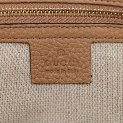 Gucci Pebbled Calfskin Medium Soho Chain Shoulder Bag Camelia 6 of 6