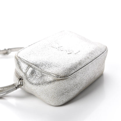 Saint Laurent Metallic Lambskin Monogram Lou Belt Bag Argento 4 of 10