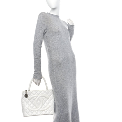 Chanel Caviar Quilted Medallion Tote White 2 of 16