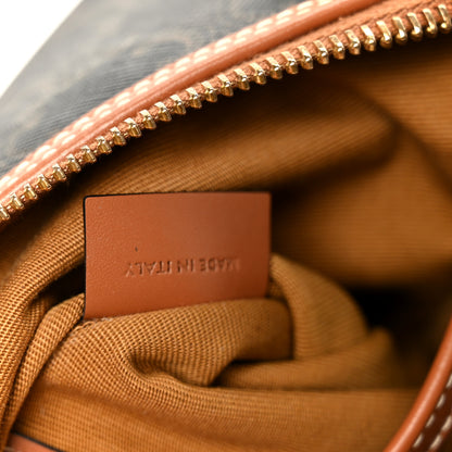 Celine Triomphe Canvas Calfskin Small Boston Bag Tan 6 of 11
