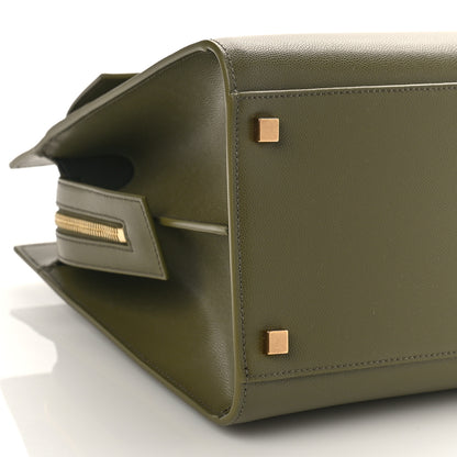 Saint Laurent Grain De Poudre Medium Uptown Tote Vert Kaki 7 of 8