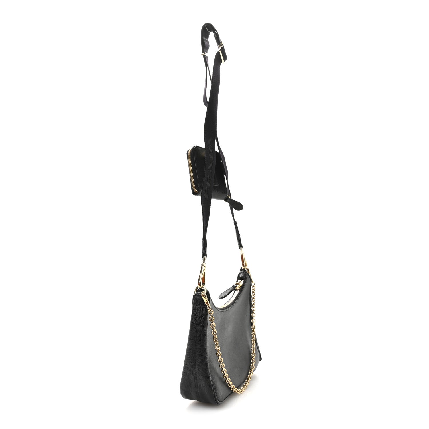Prada Saffiano Lux Re-Edition 2005 Shoulder Bag Black 3 of 14