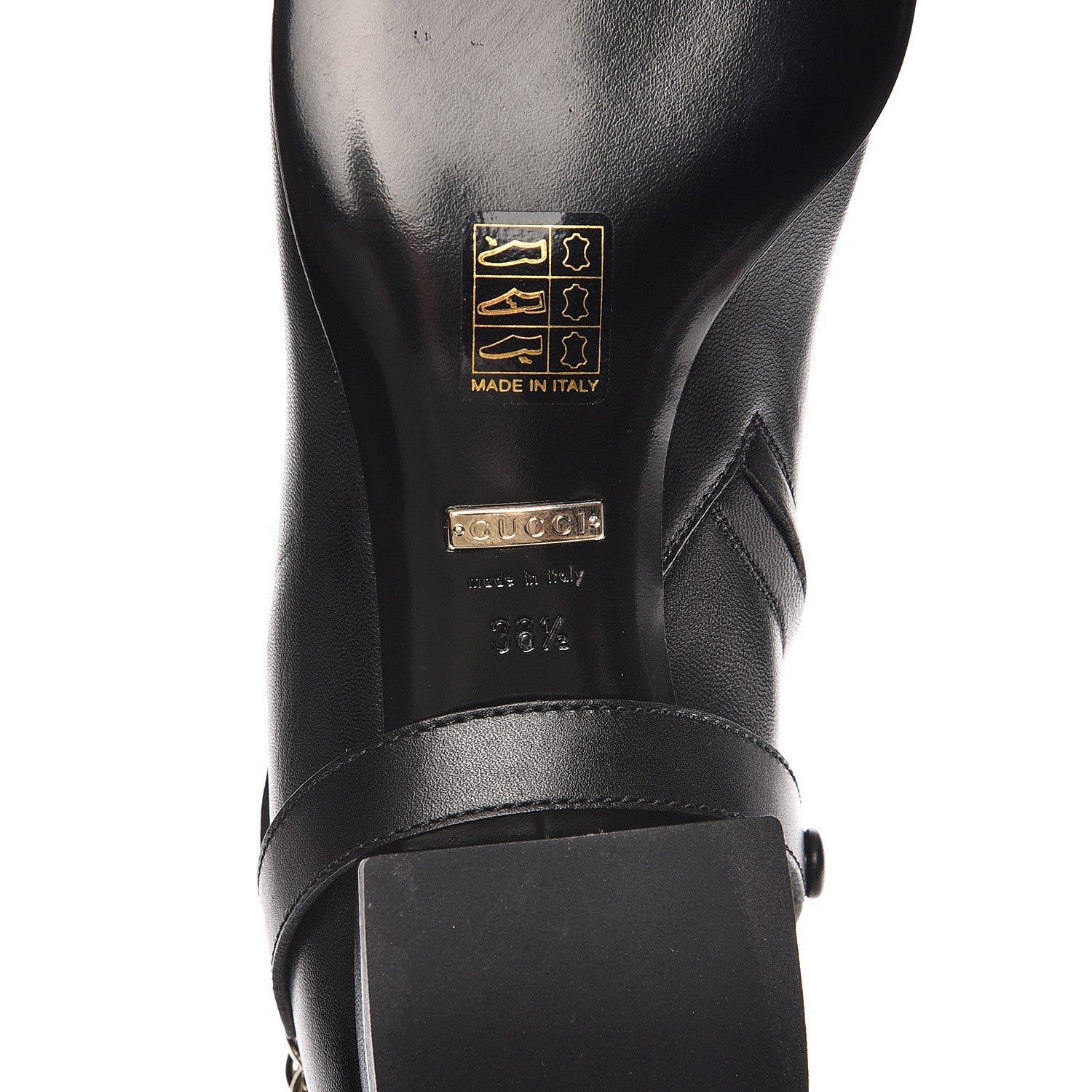 Gucci Calfskin Soho Boot 38.5 Nero Black 8 of 9