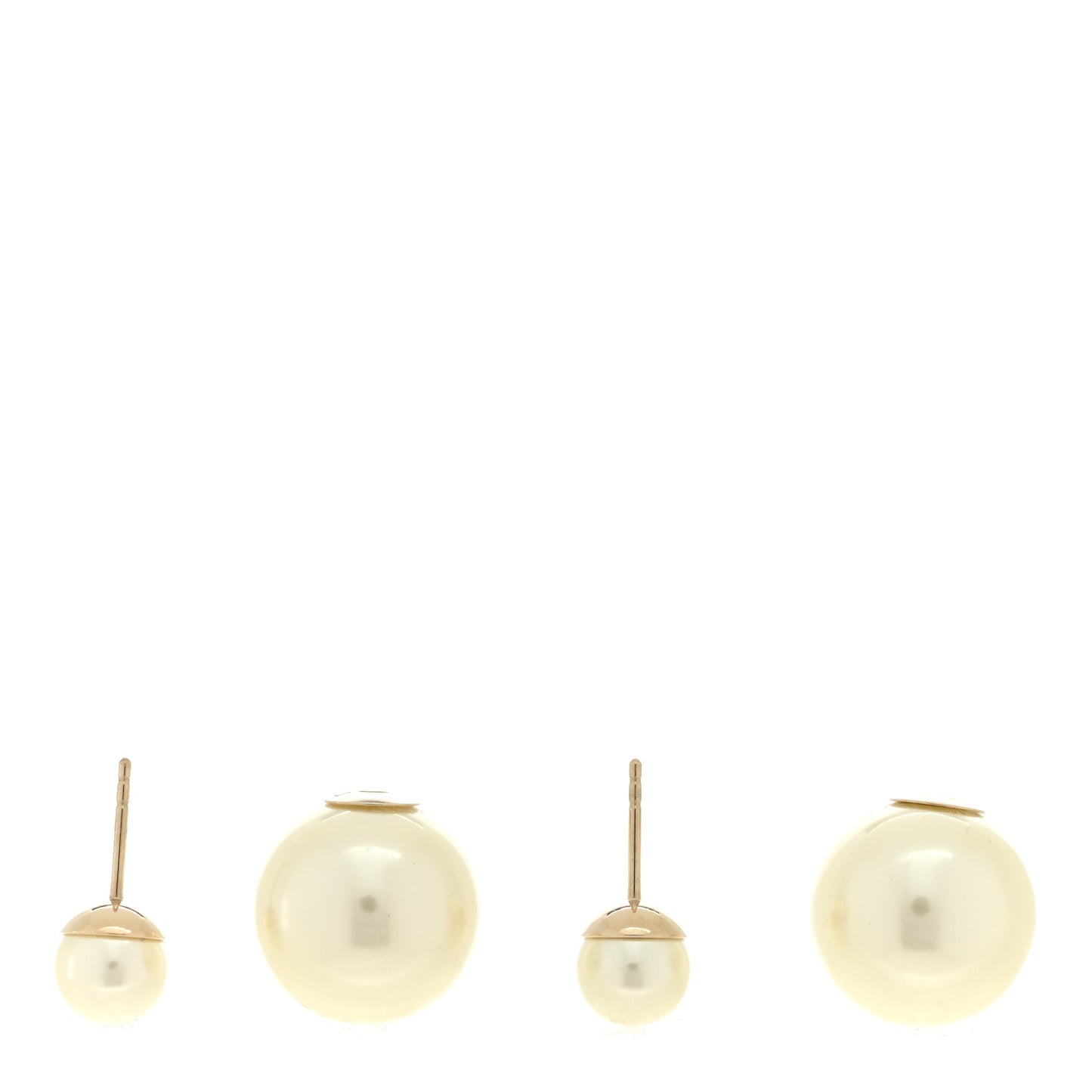 CHRISTIAN DIOR Pearl Mise En Dior Tribal Earrings Gold