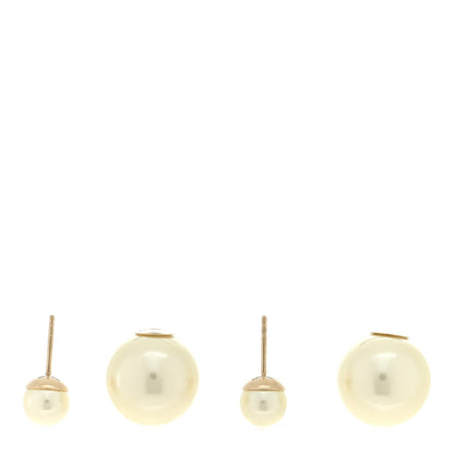 Christian Dior CHRISTIAN DIOR Pearl Mise En Dior Tribal Earrings Gold 3 of 5