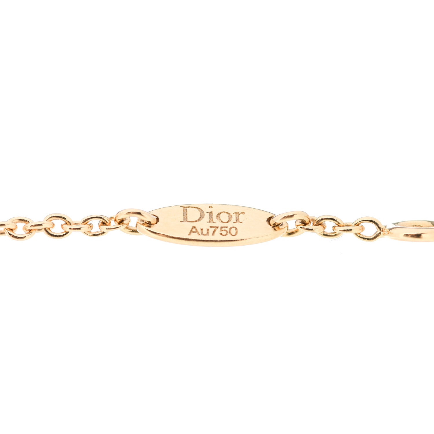 Christian Dior 18K Yellow Gold Diamond Mother of Pearl Rose Des Vents Bracelet 3 of 5