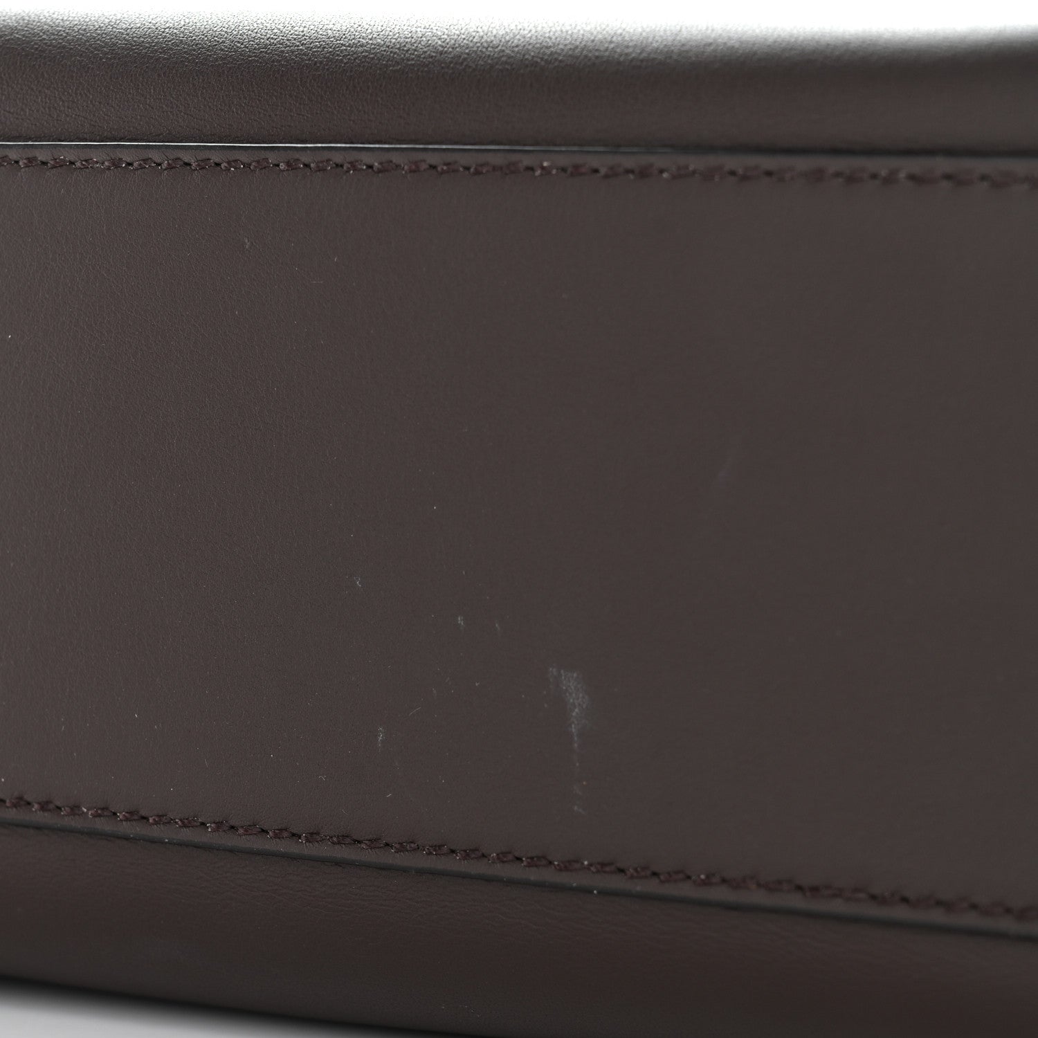 Fendi Vitello Seta Suede FF Mini Peekaboo Iconic Satchel Chocolate Sigaro Marrone 11 of 11