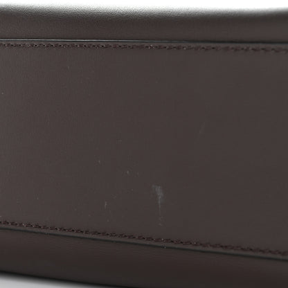 Fendi Vitello Seta Suede FF Mini Peekaboo Iconic Satchel Chocolate Sigaro Marrone 11 of 11