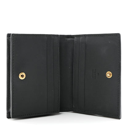 Gucci Calfskin Queen Margaret Card Case Wallet Black Mystic White 5 of 7