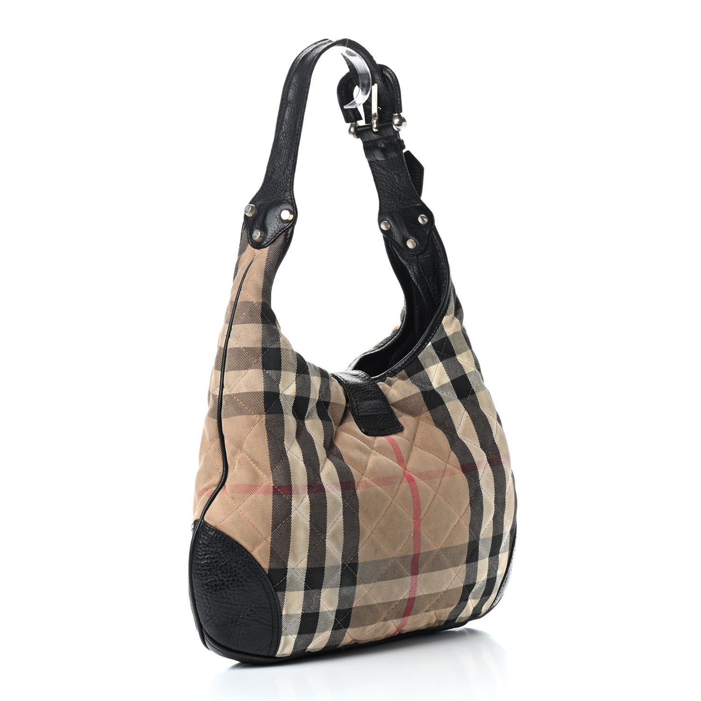 House Check Quilted Brook Hobo Black