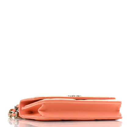 Chanel Lambskin Quilted Chanel 19 Wallet On Chain WOC Light Orange 4 of 10