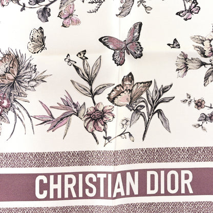 Christian Dior Silk Toile De Jouy Toile de Jouy Mexico Square Scarf Rose Multicolor 2 of 3
