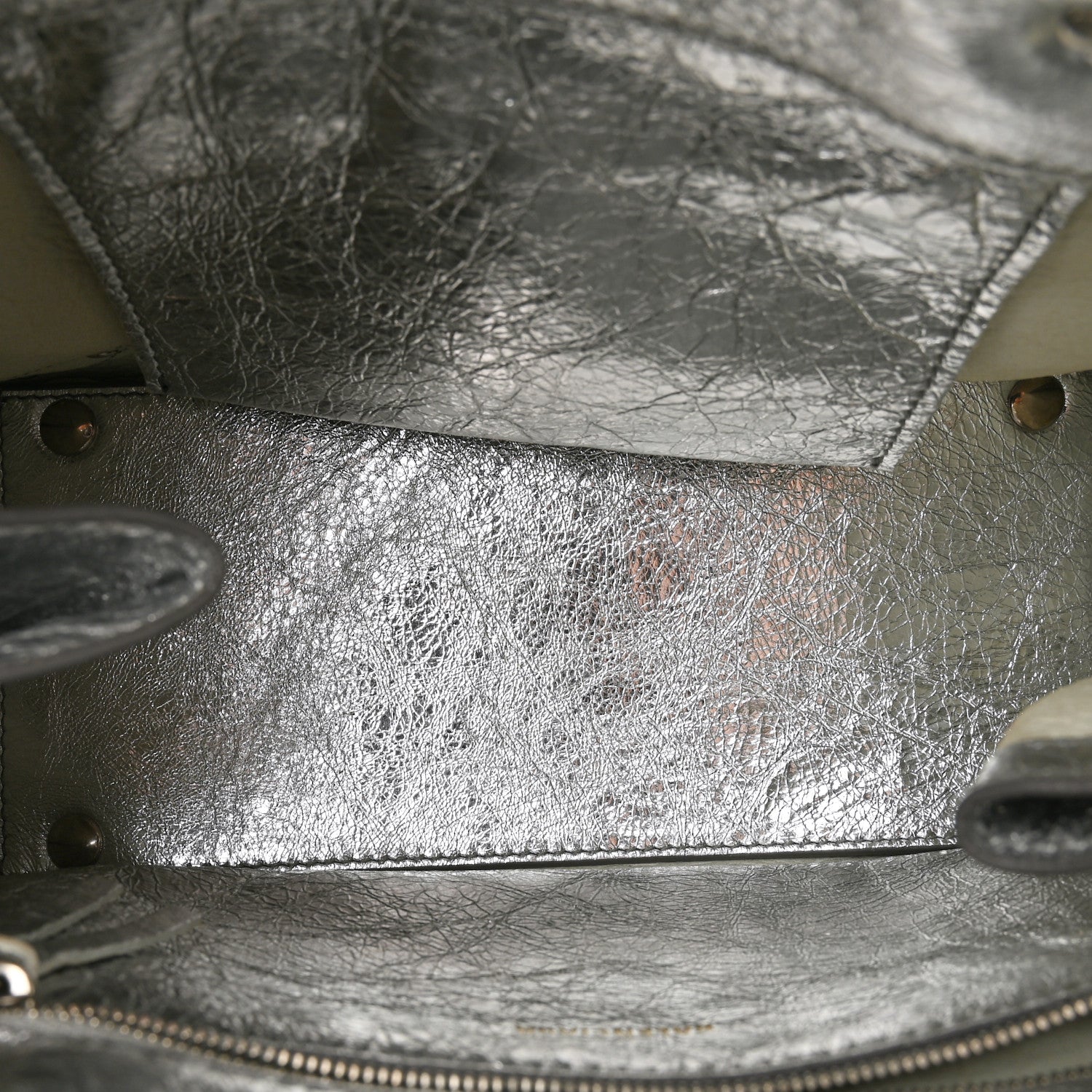 Balenciaga Metallic Calfskin Papier Mini A4 Tote Silver 6 of 12