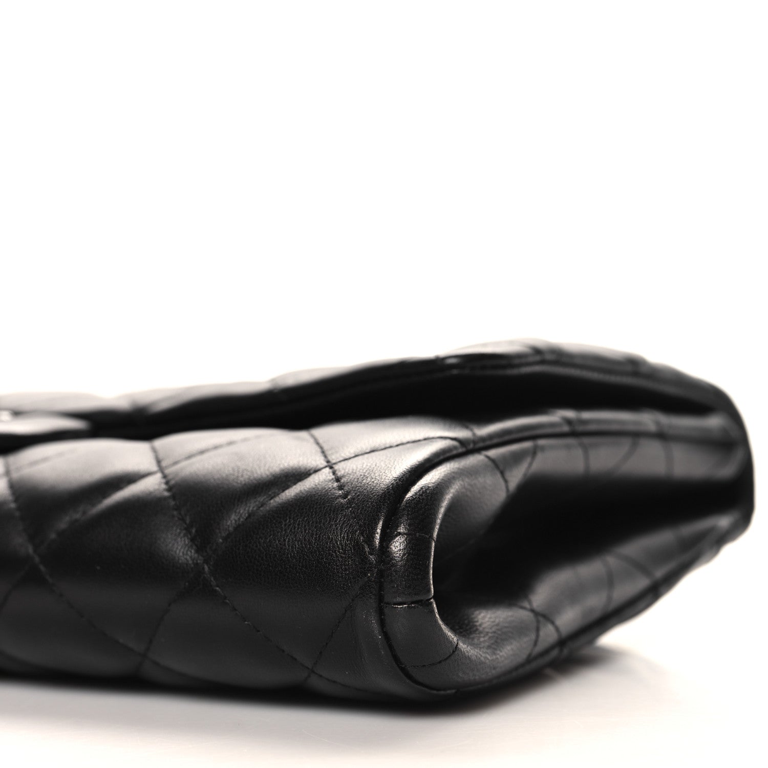 Chanel Lambskin Quilted Clutch With Chain Flap Black 10 of 10
