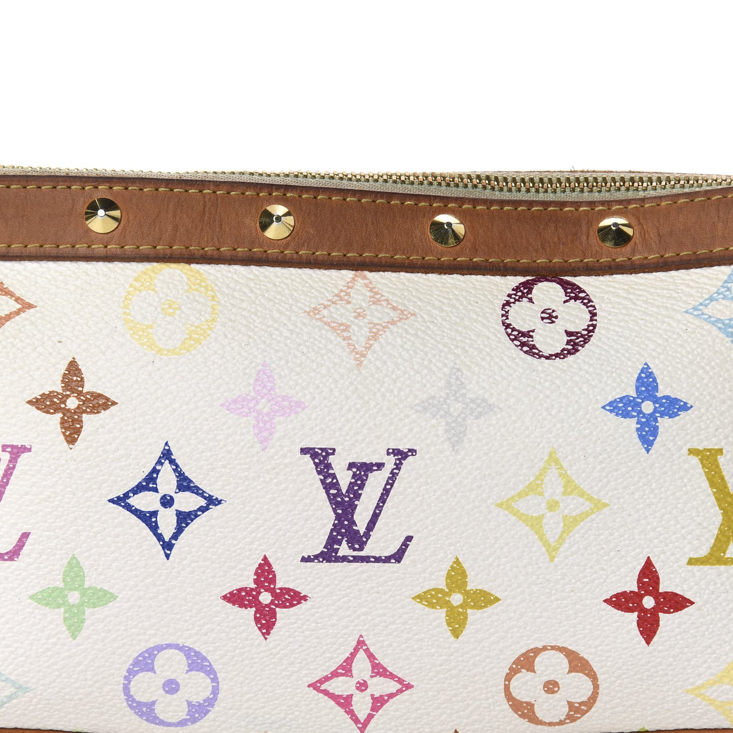Monogram Multicolor Pochette Accessories White