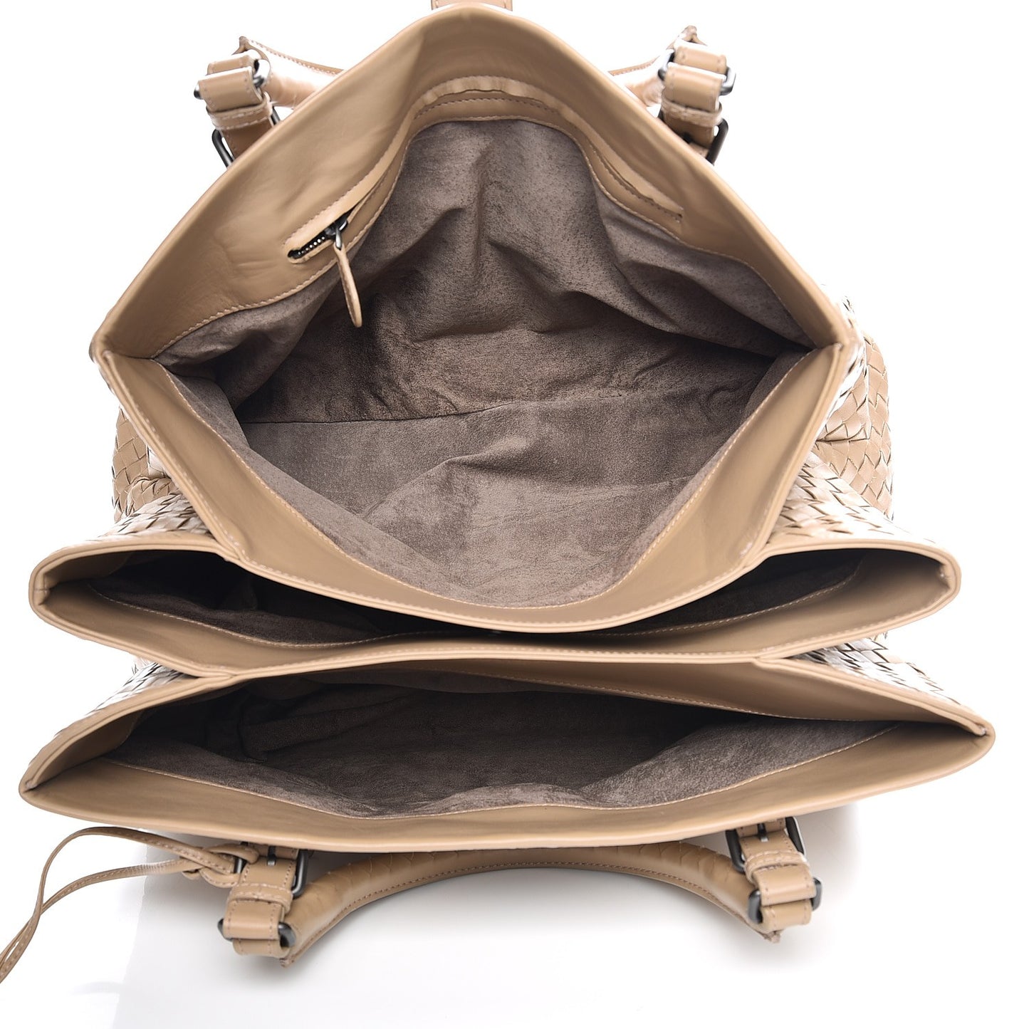 Light Calf Intrecciato Medium Roma Walnut
