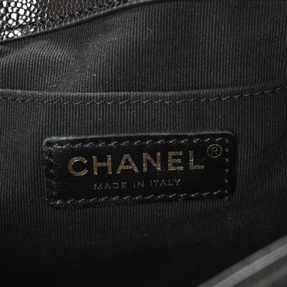 Chanel Shiny Caviar Quilted Medium Duma Pockets Drawstring Backpack Black 6 of 10