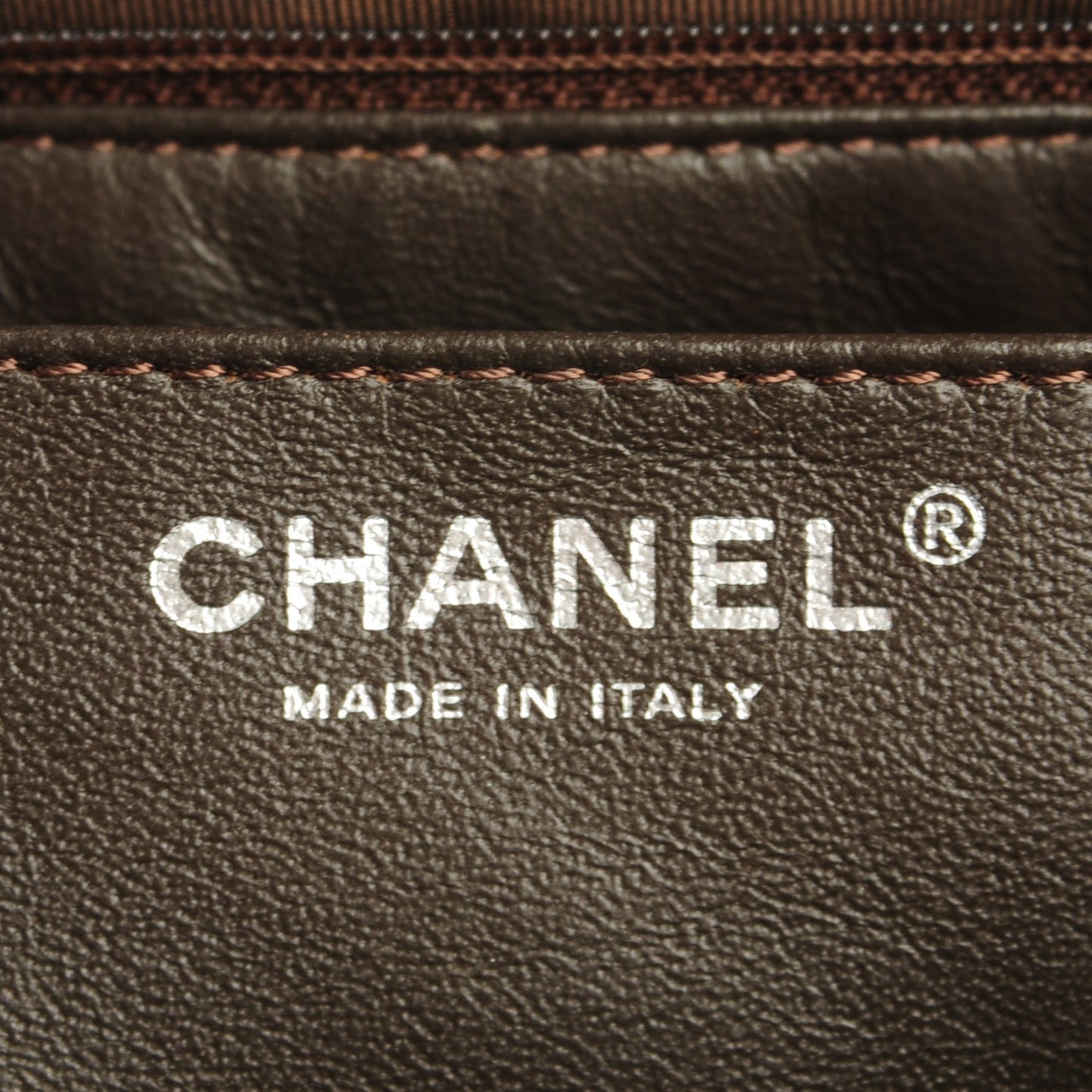 Patent Quilted Jumbo Single Flap Dark Brown