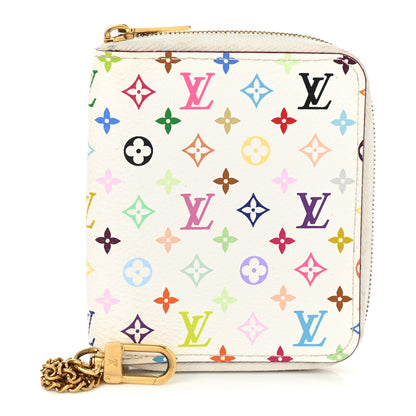 Louis Vuitton Monogram Multicolor Zippy Coin Purse Compact Wallet White 1 of 5