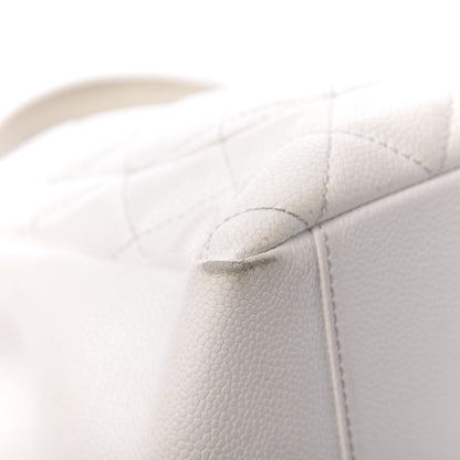 Chanel Caviar Quilted Grand Shopping Tote GST White 2 of 23