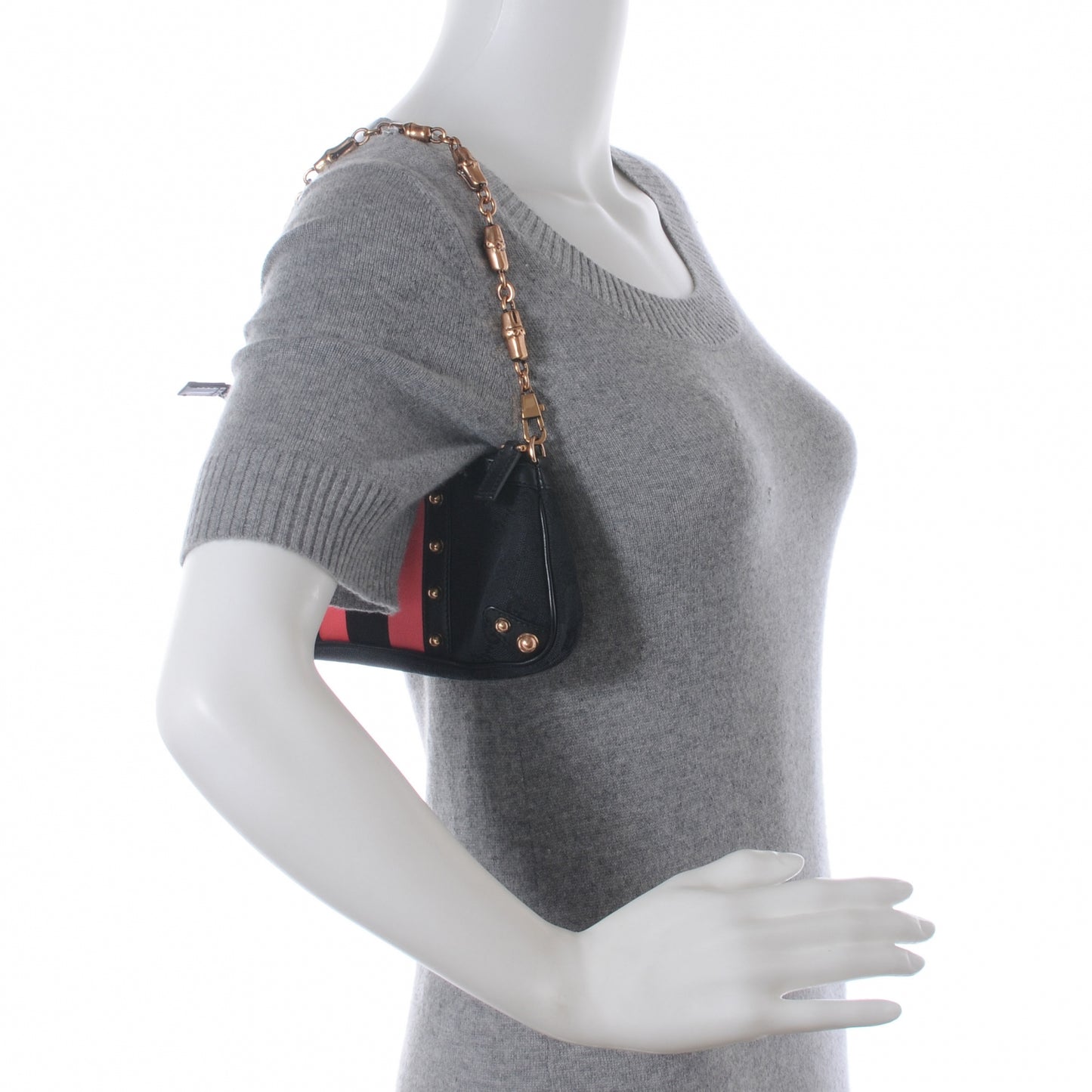 Monogram Web Clutch Black
