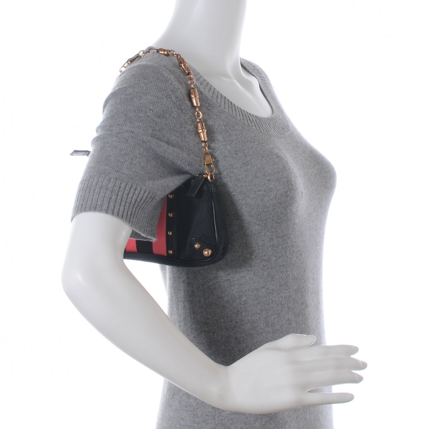 Gucci Monogram Web Clutch Black 2 of 8
